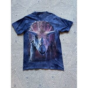 The‎ Mountain Triceratops Tie Dye T-Shirt - Blue - Medium